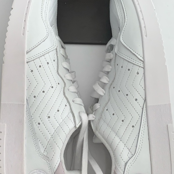 ADIDAS Supercourt Leather Sneakers Cloud White Lilac Tennis Athletic Size 10 - Picture 13 of 16